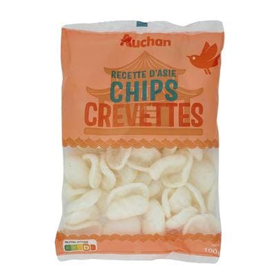 Auchan Chips de Crevettes, 100g