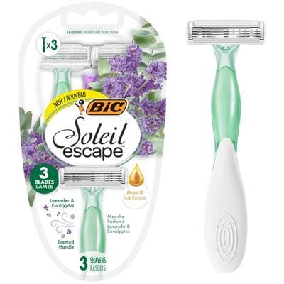 Bic Rasoir Escape 3 Lavande & Eucalyptus, 3 pièces