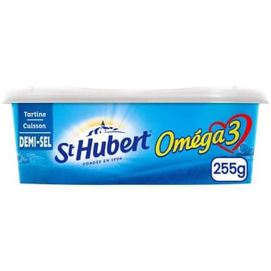 Saint Hubert Margarine oméga 3 demi-sel tartine et cuisson, 255g
