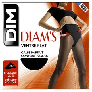 Dim Collant Diam's Ventre Plat Noir 25D, Taille 2
