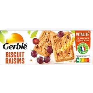 Gerblé Vitalité 16 Biscuits Raisins -43% de sucres en moins, 270g