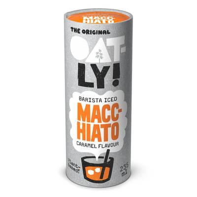 Oatly - Barista Iced Caramel Macchiato - Boisson d'avoine au café et arôme caramel avec calcium ajouté