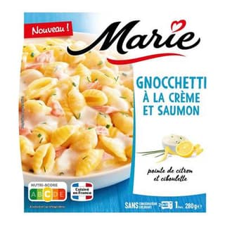 Marie Gnocchetti à la crème et saumon pointe de citron et ciboulette, 280g