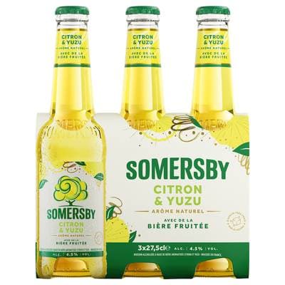 Somersby Bière aromatisée Citron Yuzu, 3x27,5cl