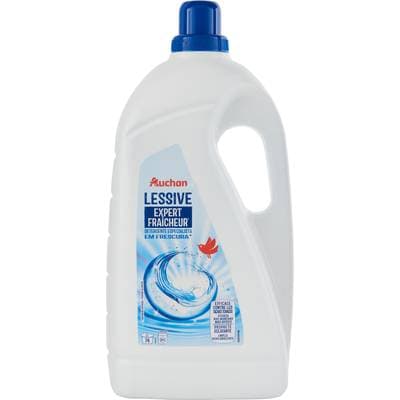 Auchan Lessive liquide Expert Fraicheur Bleu intense, 4L