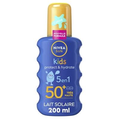 Nivea sun Crème solaire Spray Enfant Corps Spf 50+ Hydratant Résistant a l'Eau, 200ml