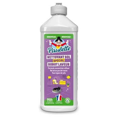 Paulette Nettoyant Sol Concentré Tous Types de Sols Spécial Robot, 500ml
