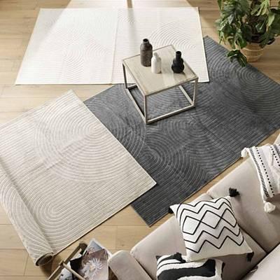 3574387414356 - Douceur D Interieur - Tapis Motifs Circulaires à Relief Geode