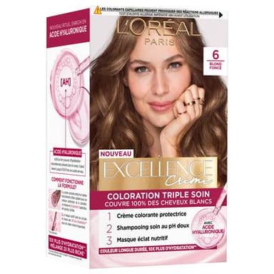L'Oréal Paris Excellence crème Coloration 6 Blond Foncé, 216g