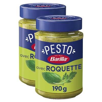 Barilla Sauce Pesto Basilic et Roquette, Lot de 2x190g