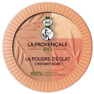La Provencale BIO Poudre bronzante Blush Highlighter Doré 3en1 Bio, 1 poudre