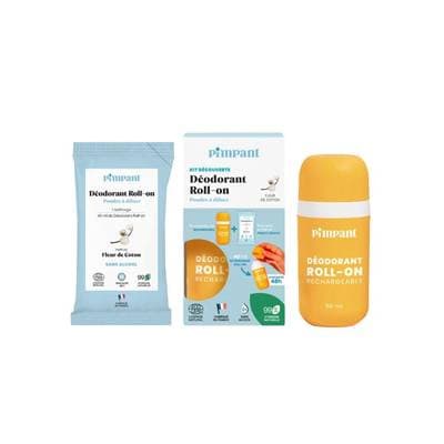 Pimpant Déodorant Roll-On Fleur de Coton, 1 kit