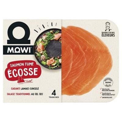 Mowi Saumon fumé d'Ecosse ASC, 4 tranches - 120g