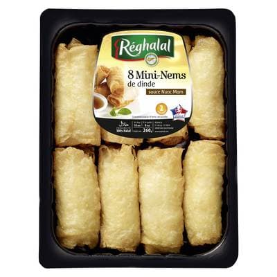 Reghalal 8 Nems + Sauce - Halal, 260g, 8 pièces
