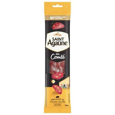 Saint Agaûne Saucisson de Viande Séchée au Comté, 120g