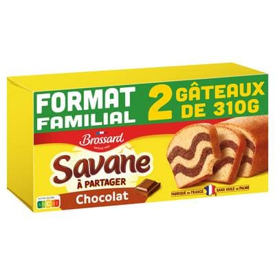 Savane Familial bi-pack à partager au chocolat, 620g