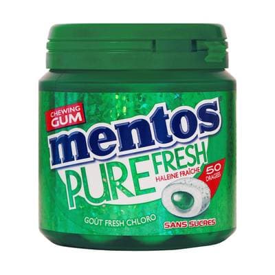 Mentos Chewing gum Pure Fresh Chlorophylle, 50 dragées