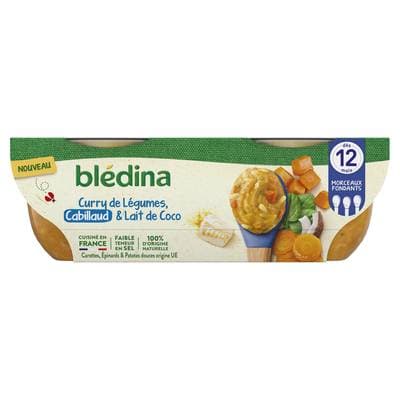 Blédina Curry Legume Cabillaud, 2x200g
