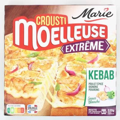 Marie Pizza l'Orientale Crousti'Moelleuse Extrême Kebab poulet épicé, oignons, poivrons, sauce blanche, 530g