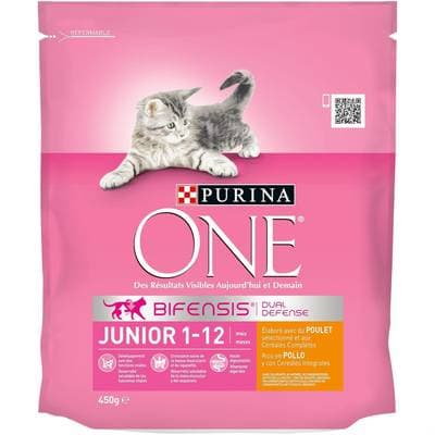 Purina - One Croquettes Poulet pour chaton, 450g