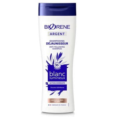 Biorène Shampoing Déjaunisseur Cheveux blancs ou gris Blanc lumineux, 250ml