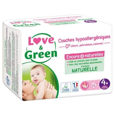 Love & Green Couches écologiques T4 + 9/20kg, 42 couches