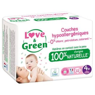 Love & Green Couches écologiques T4 + 9/20kg, 42 couches