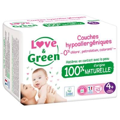 Love & Green Couches écologiques T4 + 9/20kg, 42 couches