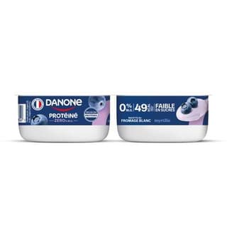 Danone Fromage Blanc Protéiné 0% Myrtille, 4x100g