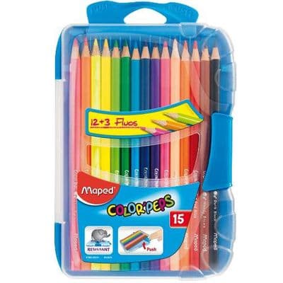 Maped Crayons de couleur color peps, 15  crayons