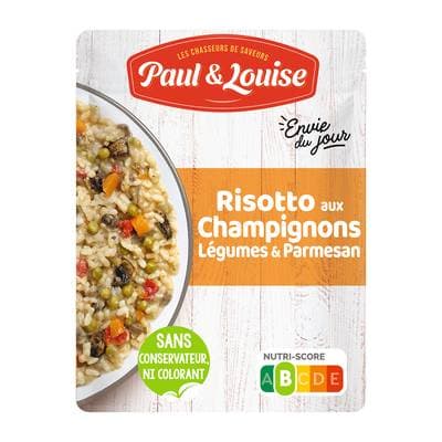 Paul & Louise - Envie du Jour Risotto aux Champignons, Légumes, Parmesan AOP, 180g