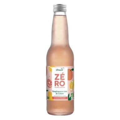 Vitamont Boisson Gazeuse Pamplemousse rose Citron bio, 33CL
