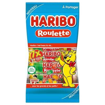 Haribo Roulette bonbons gélifiés aux fruits, 175g