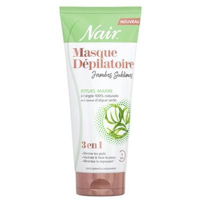 Nair Masque dépilatoire jambes rituel marin à l'algue verte 3en1, 180ml