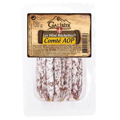 Le Galibier Minis Bûchettes Saucisson sec au Comté AOP, 120g