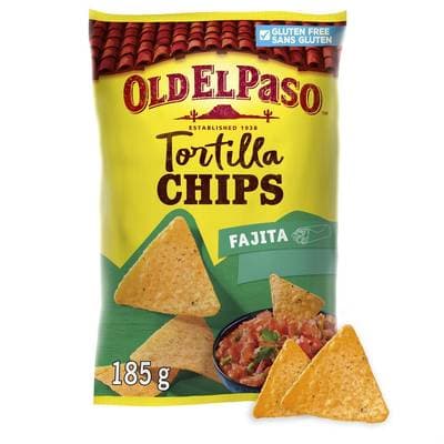 Old el Paso Chips tortilla fajitas Crunchy sans gluten, 185g