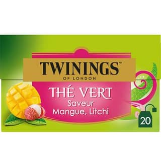Twinings Thé vert Mangue Litchi, 20 sachets