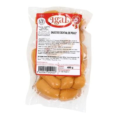 Igal Saucisses cocktail de poulet, 400g