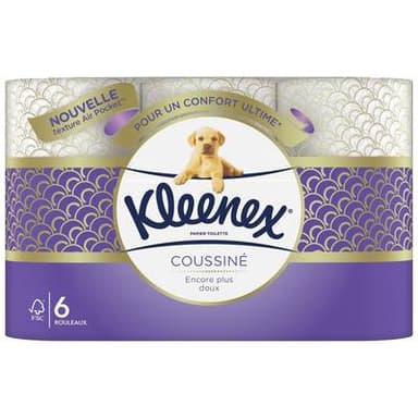 Kleenex Papier toilette Coussiné, 6 rouleaux