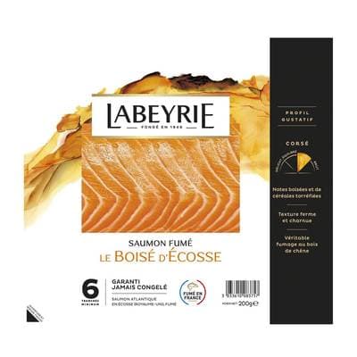 Labeyrie Saumon Fumé Le Boisé d'Ecosse, 6 tranches - 200g