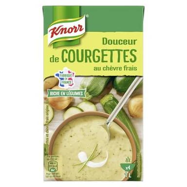Knorr & La Potagère Soupe Douceur de courgettes au chèvre frais, 1L