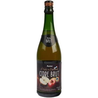 Auchan Terroir Cidre brut terroir IGP Normandie 4.5°, 75cl