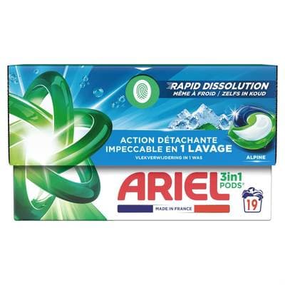 Ariel Capsule Lessive Alpine, 19 capsules