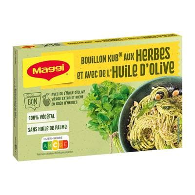 Maggi Bouillon Kub aux Herbes et à l'Huile d'Olive, 18x10g