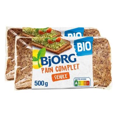 Bjorg Pain complet de seigle bio, Lot de 2x500g