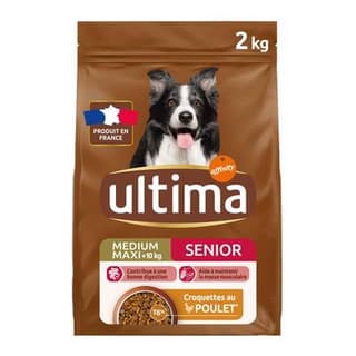 Affinity - Ultima Croquettes Poulet Bonne Digestion Maintien Masse Musculaire pour chien moyen et grand Senior, 2kg