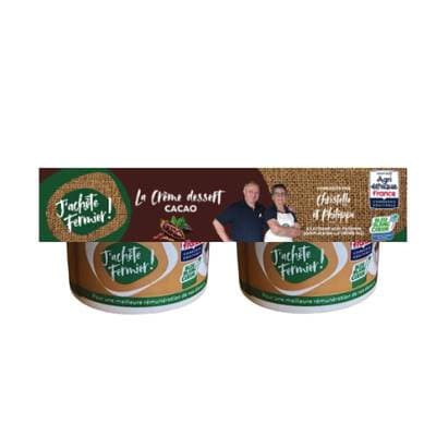 J'achète Fermier Crème Dessert au Cacao, 4x100g