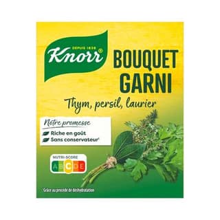 Knorr Bouillon bouquet garni thym persil laurier - 9 cubes, 9x11g