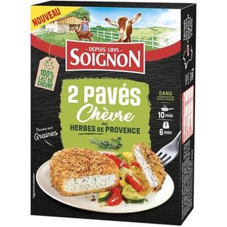 Soignon Fromage de chèvre pané aux herbes de Provence, 2x90g
