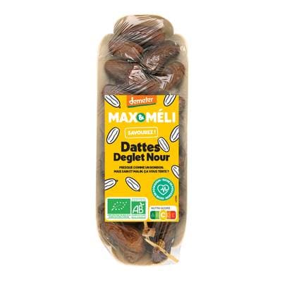 Max et Méli Dattes Deglet Nour bio Demeter, 250g